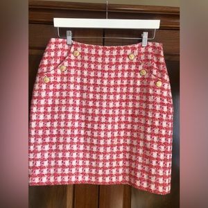 Women’s Brooks Brothers Cotton Baum, Fully Lined Tweed Skirt. Size 10.